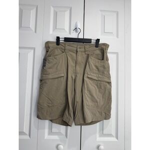 Duluth Trading Relaxed Cargo Shorts Men's 34 Beige Alaskan hardgear
